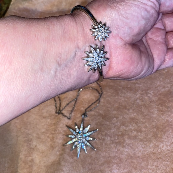 VNTG Brighton Star Necklace & bracelet silver tone long style Retro Classic # A - Picture 6 of 16